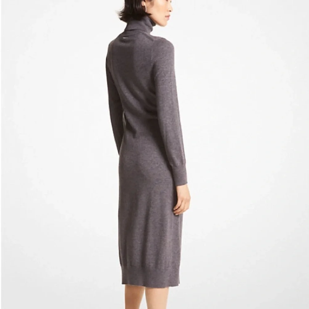Micheal Kors | OLIVE Wool Blend Turtle Neck Dress